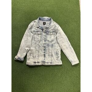 Art Class Girls Denim Button Front Oversized Jacket Blue Denim XXL 16-18